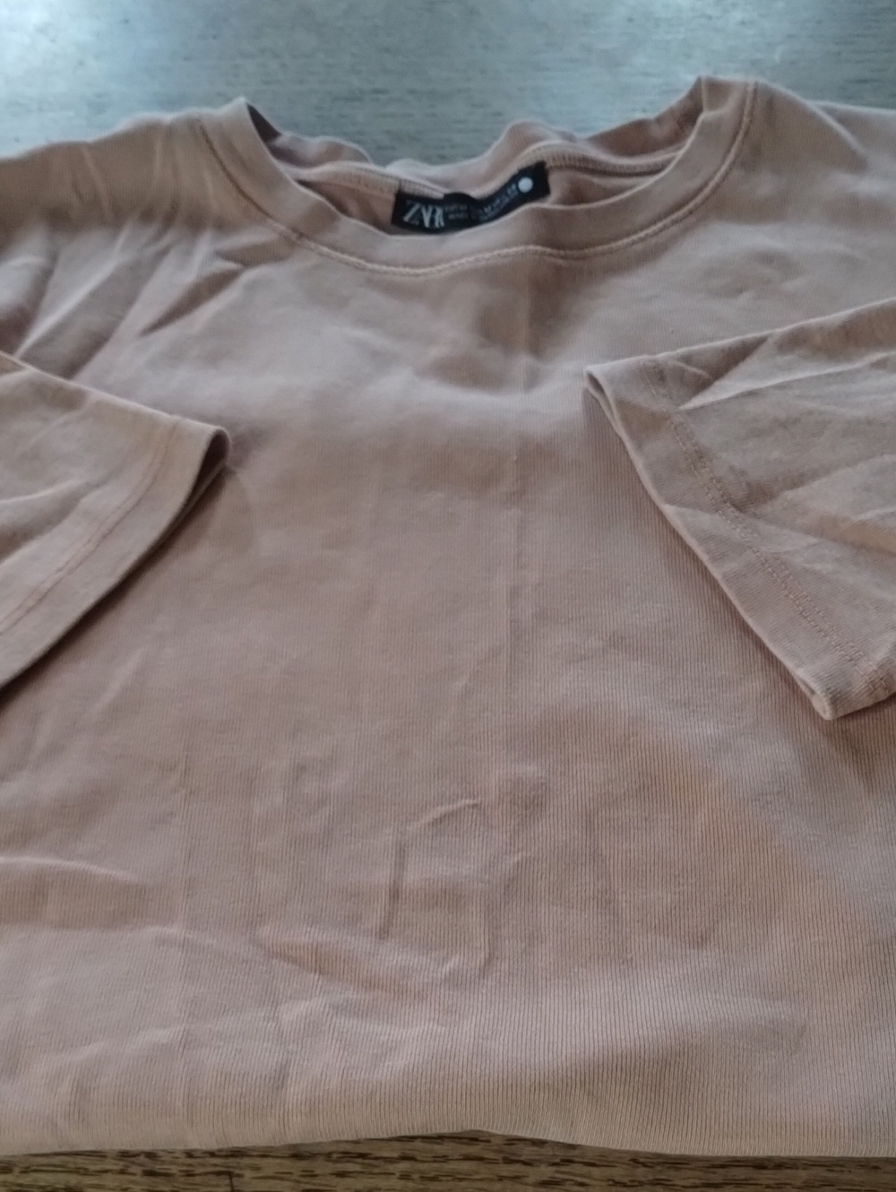 Zara Dusty Rose Short Sleeve Crewneck Tee